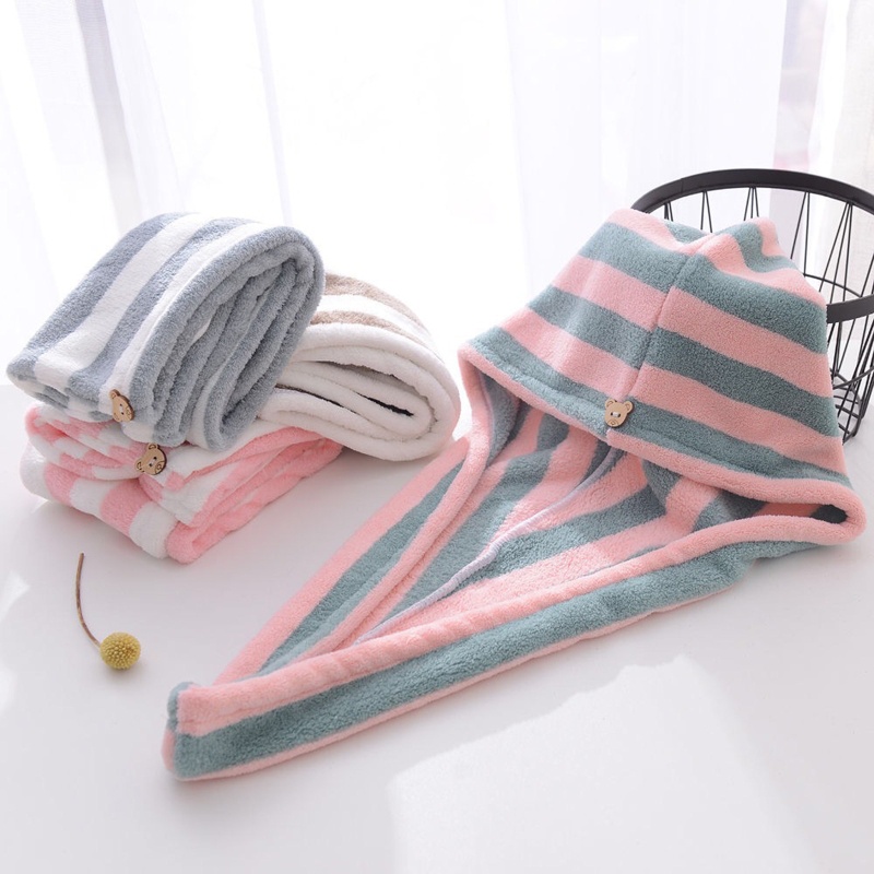 Mũ Trùm Đầu Làm Khô Tóc Siêu Thấm Hút Nhanh Khô Tiện Dụng