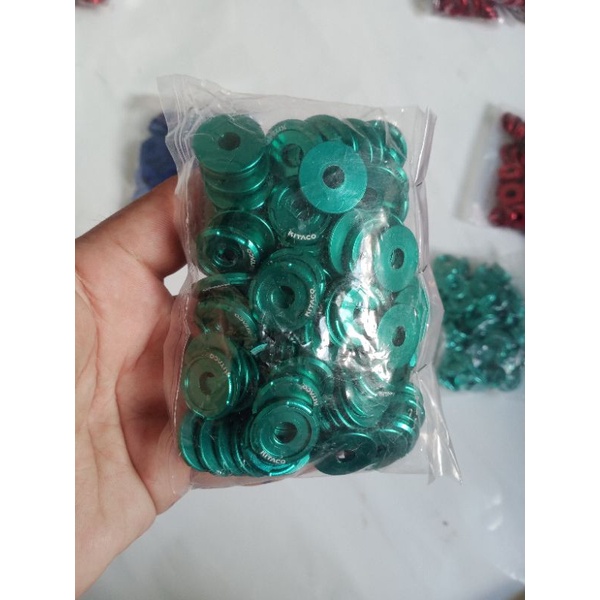 Lông đền kitaco 6ly,8 ly,10ly nhôm CNC giá combo 10 cái.