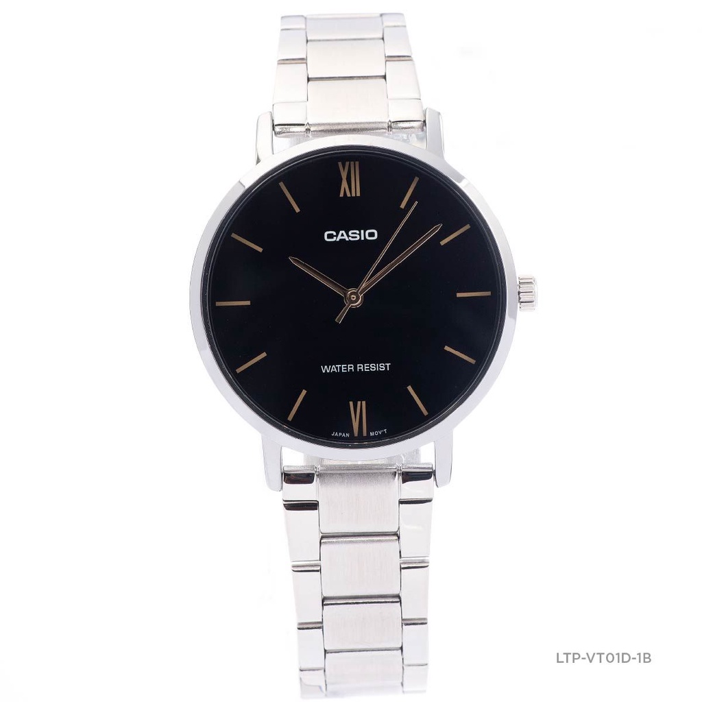 Đồng Hồ Quartz Nữ Casio WATCHSTORE LTP-VT01D-1BUDF Thiết Kế Kính Khoáng 34mm, Dây Kim Loại Và Vỏ Thép Không Gỉ
