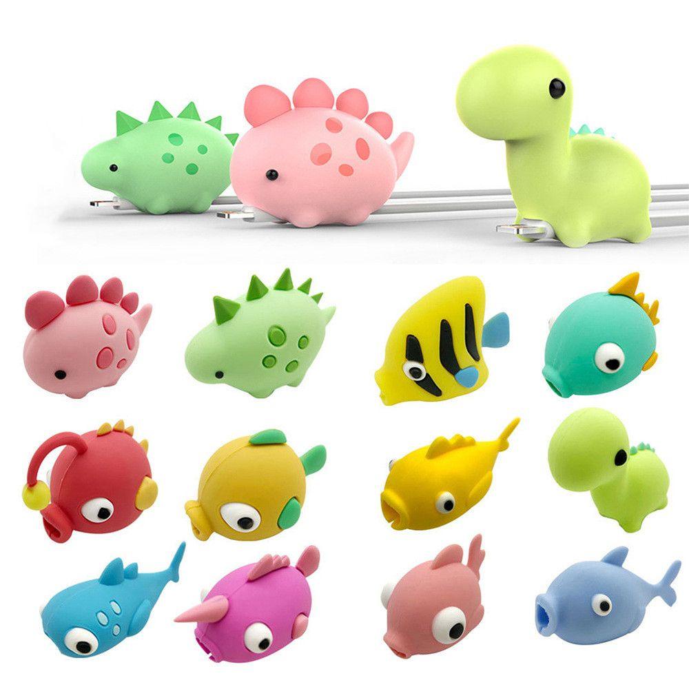 MMULCK Phụ Kiện Bảo Vệ Dây Cáp Sạc USB Hình Động Vật Dễ Thương
