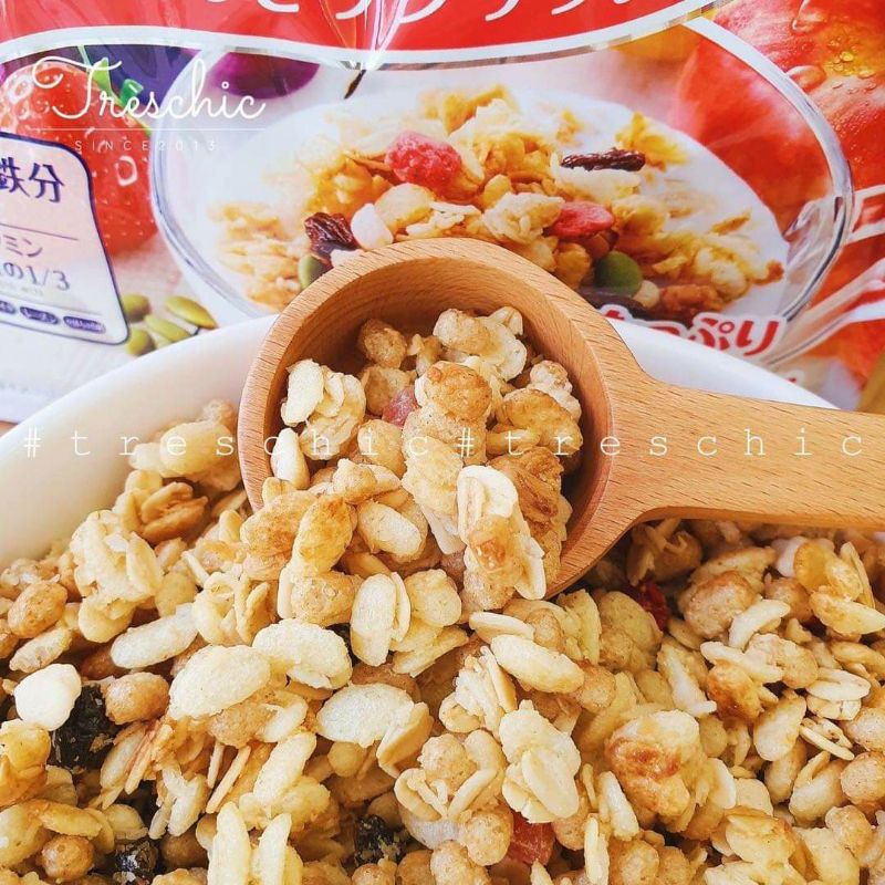 Ngũ cốc Calbee 800GR mix hoa quả khô, yến mạch công thức tổng hợp ít ngọt giúp giữ dáng, cung cấp năng lượng toàn diện