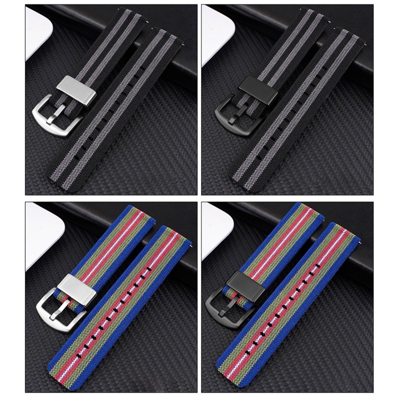 Dây Đeo Tay Thay Thế Bằng Nylon Canvas Nylon Khóa Inox 18mm 20mm 22mm 24mm Tháo Gỡ Nhanh Cho Nam
