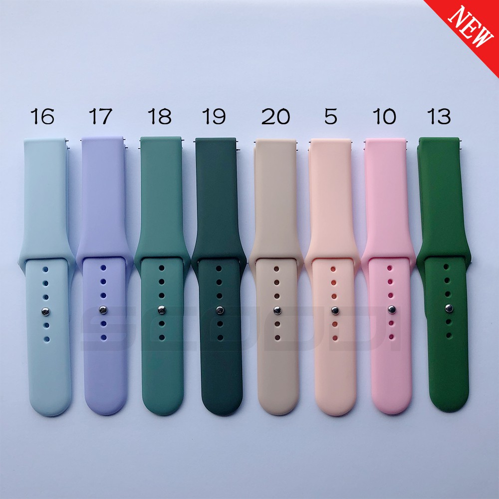 Dây silicone mềm màu trơn cho đồng hồ Huami Amazfit Bip Lite / S / U