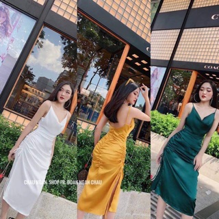Váy dúm mông lụa