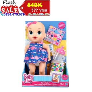 Đồ chơi búp bê Baby Alive Em Bé Uống Sữa - Áo xanh A9292/A9290