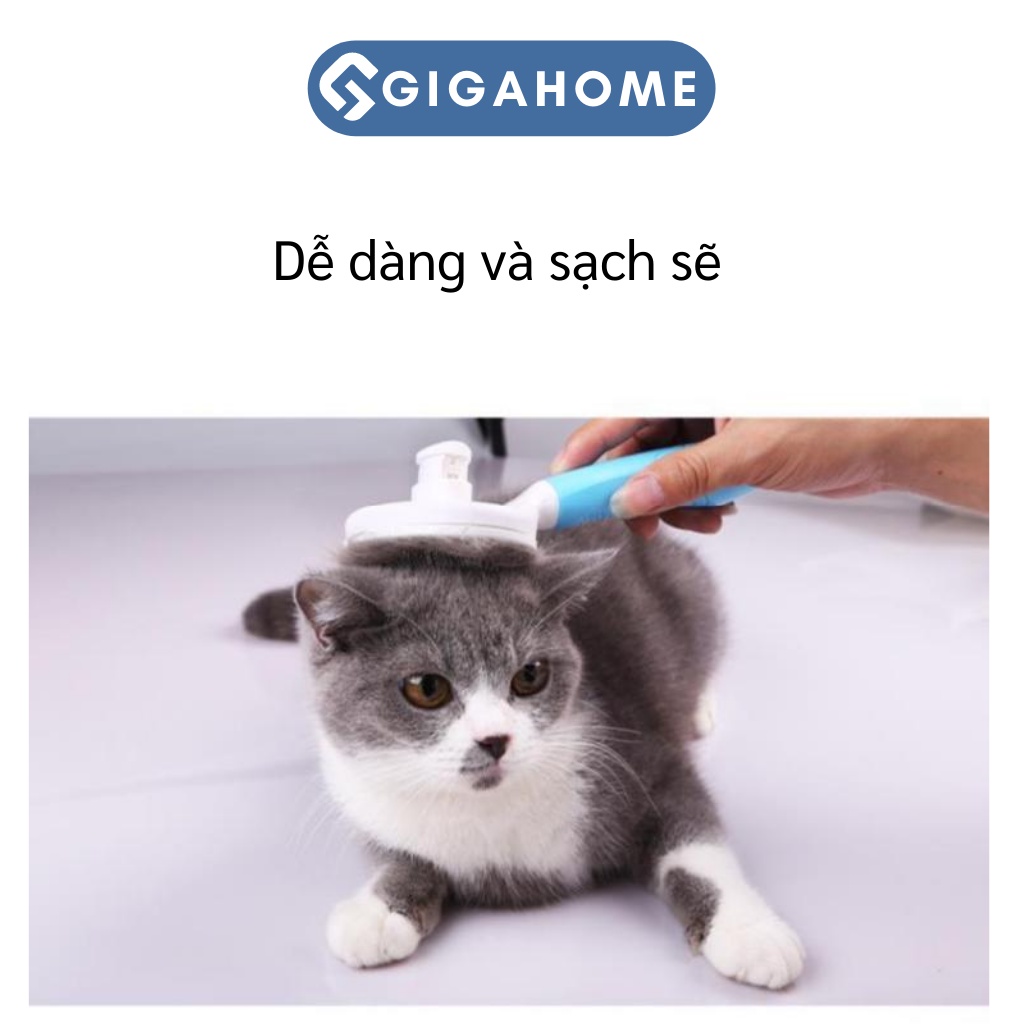 Lược Chải Lông Chó Mèo Có Nút Bấm GIGAHOME Massage Nhẹ Nhàng, Thoải Mái 8055
