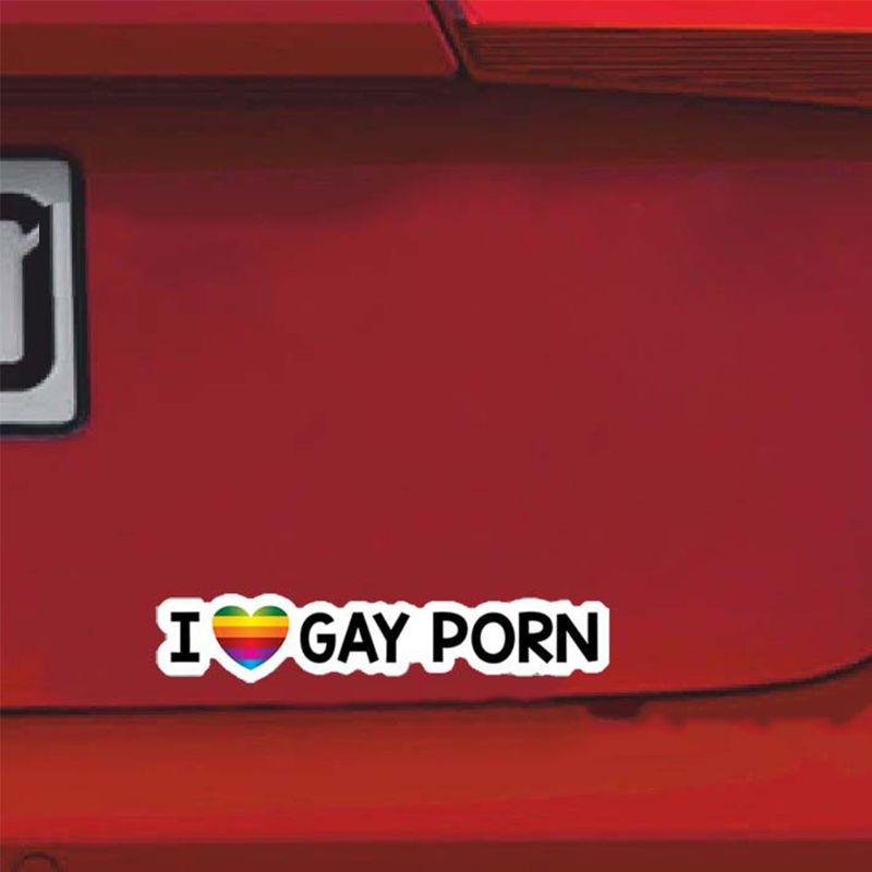 Đề Can Dán Trang Trí Xe Hơi In Chữ I Love Gay