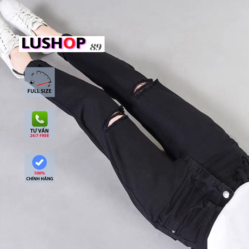 Quần jean baggy nữ màu đen nữ lưng cao cạp cao quần nữ đẹp 3 size S M L hot  QT21 Lushop89 | BigBuy360 - bigbuy360.vn