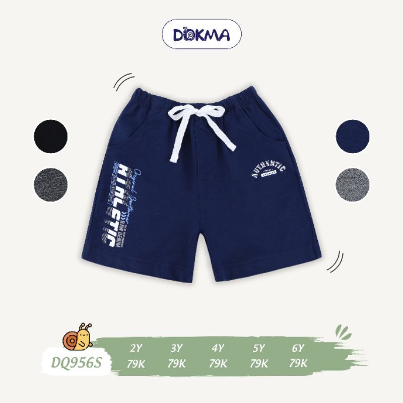 (Mẫu 2022)Quần short cotton bé trai Dokma 2-6Y mã DQ956s