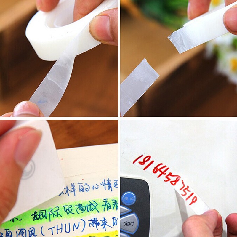 Utake 1Pc Invisible Clear Sticky Tape Adhesive 12mmx33 Meters No Marks Office School