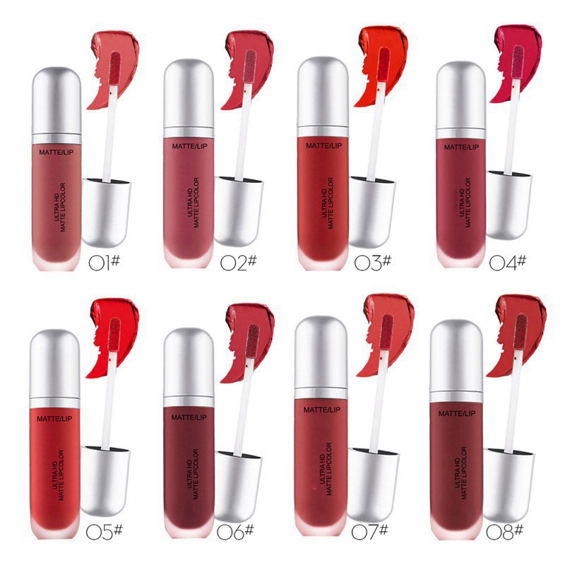tuan077 Son kem lì dưỡng ẩm kháng nước nhãn hiệu NOVO Son kem lì Novo Big Ultra HD Matte Lip bền màu