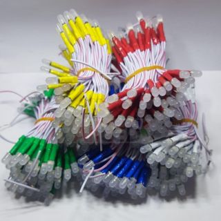 Led ruồi 5mm điện 5V -12V dây đồng (100b/bó)