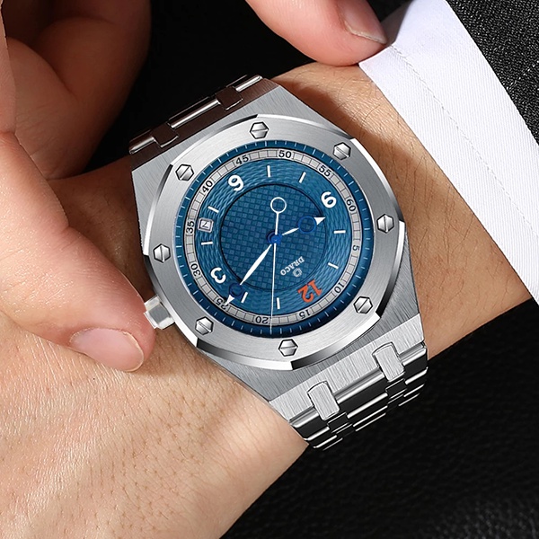 Đồng hồ nam Draco D22-DR05 “Wellerman” xanh kết hợp chất liệu kim loại màu bạc - thời trang nam thể thao