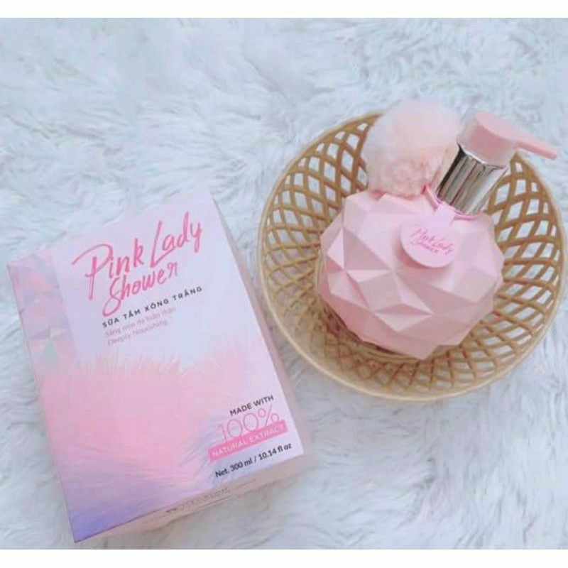 Sữa Tắm Xông Trắng Pink Lady Chứa Hạt Massage Dưỡng Trắng, Tẩy Da Chết