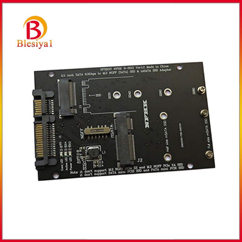 [BLESIYA1] 2 In 1 M.2 NGFF/Msata SSD to SATA III 3.0 Adapter Converter Card Enclosure