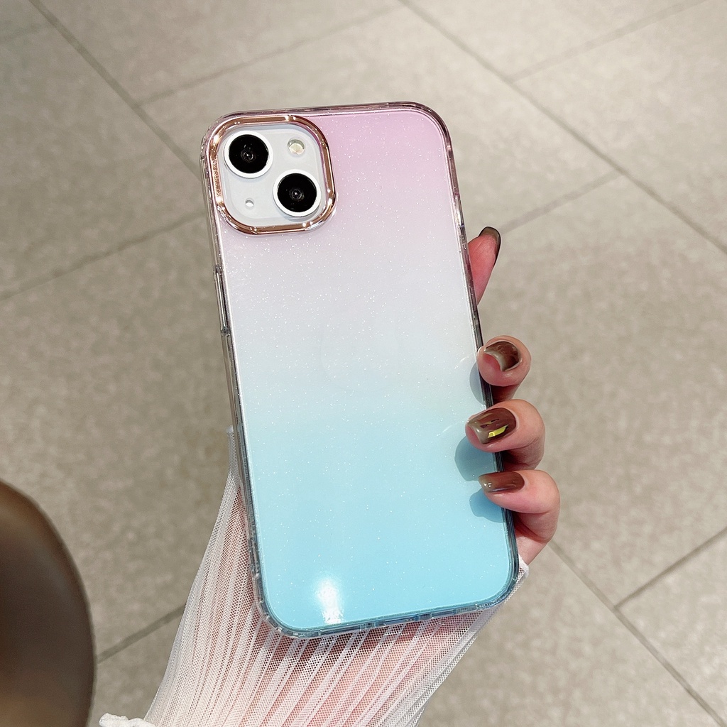 Ốp Điện Thoại Silicon Trong Suốt Chống Sốc Họa Tiết Bầu Trời Sao Màu gradient Cho iphone 11 Pro MAX 12 13 Pro MAX