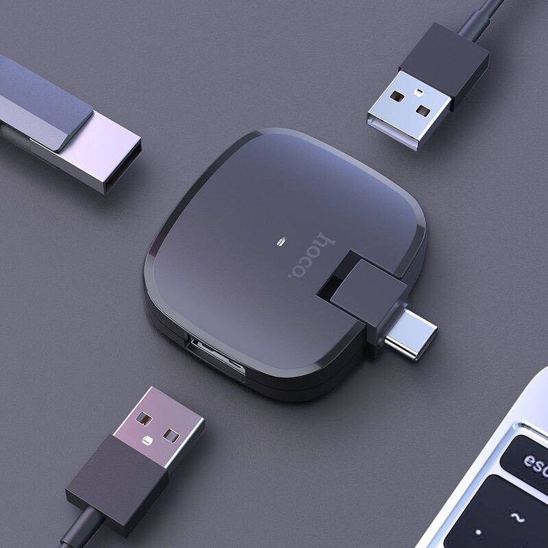 Bộ Chuyển Hoco HB11 Type-C Sang 3 cổng USB-Hàng phân phối chính hãng Giá rẻ nhất shopee