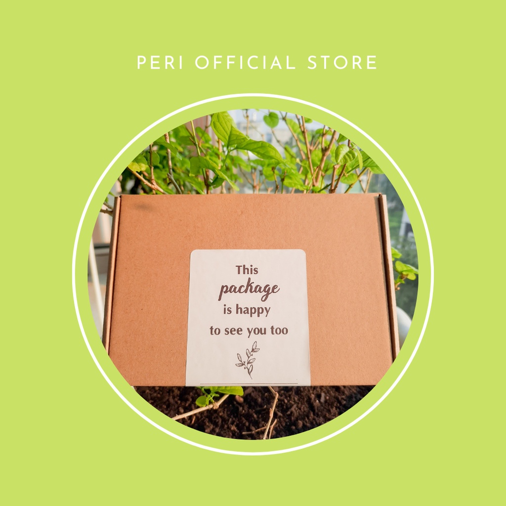 Berry | Set 50 tem nhãn dán PK, sticker niêm phong có keo dán túi giấy, thùng carton, gói hàng