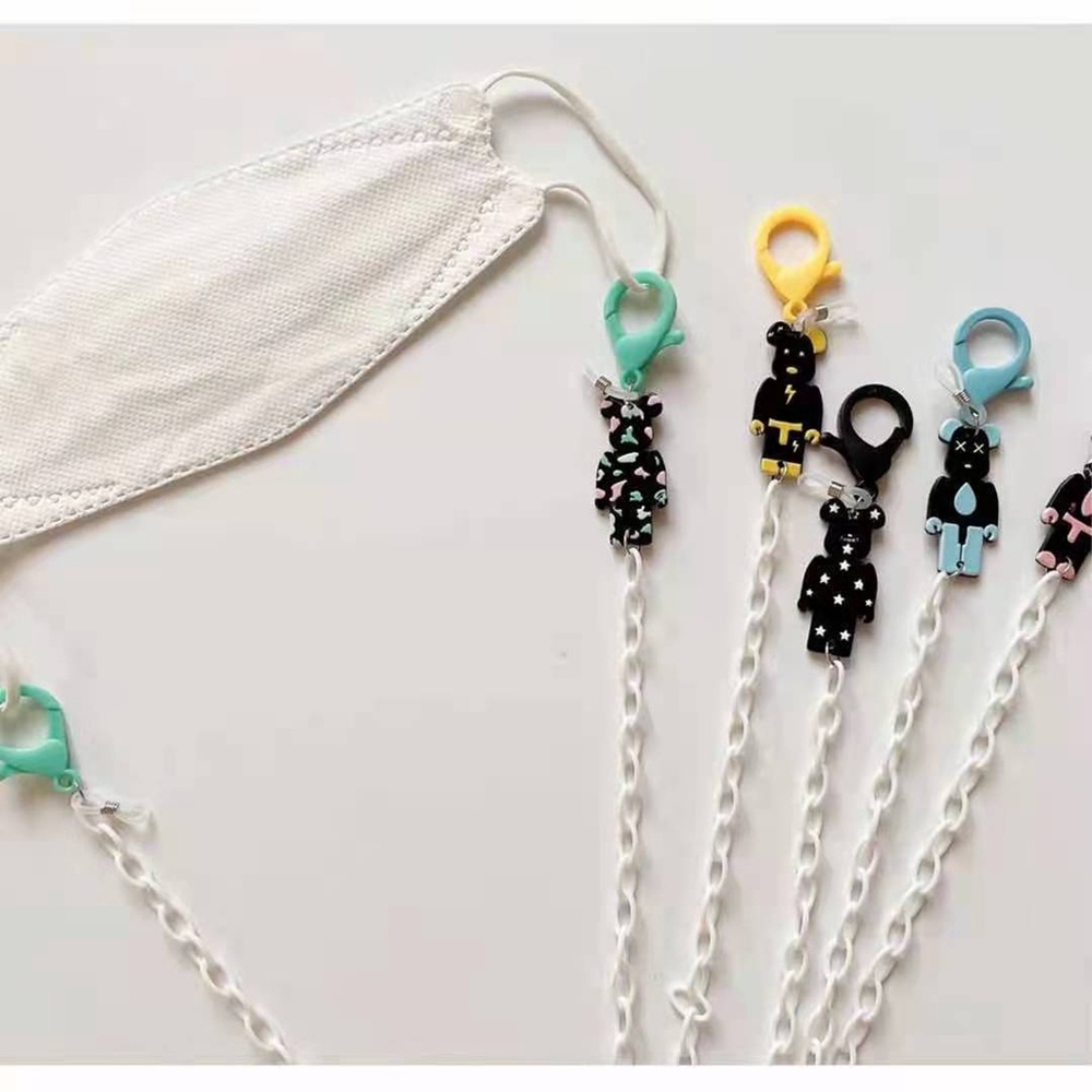 Dây đeo kính chống thất lạc hình gấu dễ thương bằng acrylic 50cm