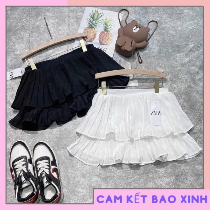 CHÂN VÁY DẬP NHỎ HAI TẦNG XOÈ XINH LẮM V5 [Hàng Siêu Cấp]