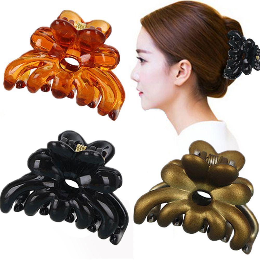Kẹp Tóc Càng Cua Đính Hoa Cúc Nhỏ Lấp Lánh Cho Nữ