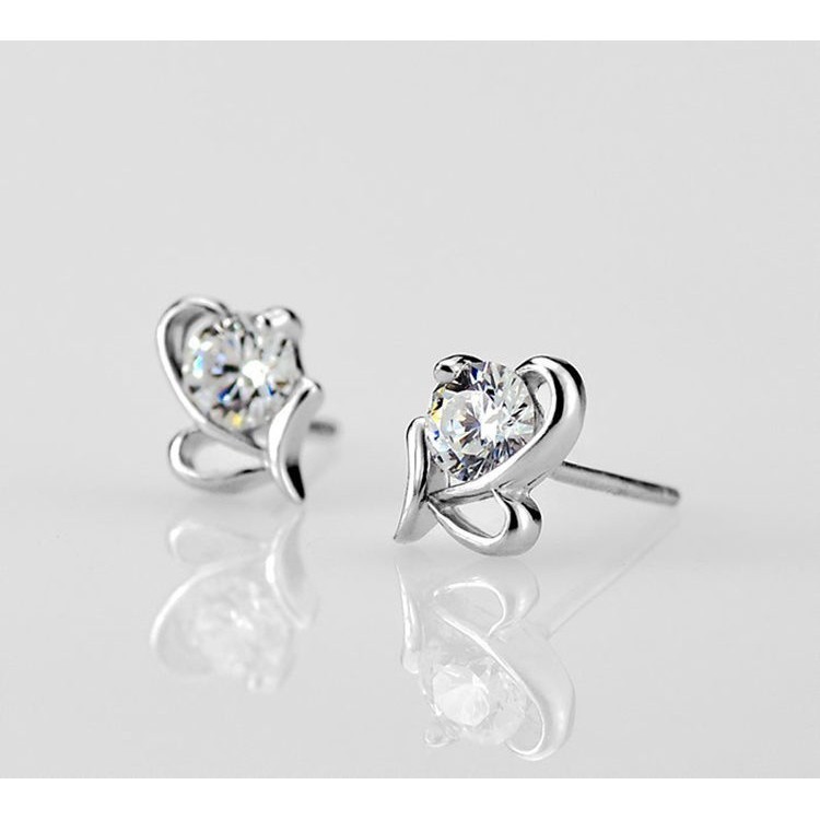 Hoa tai bạc 925 đính đá sang trọng