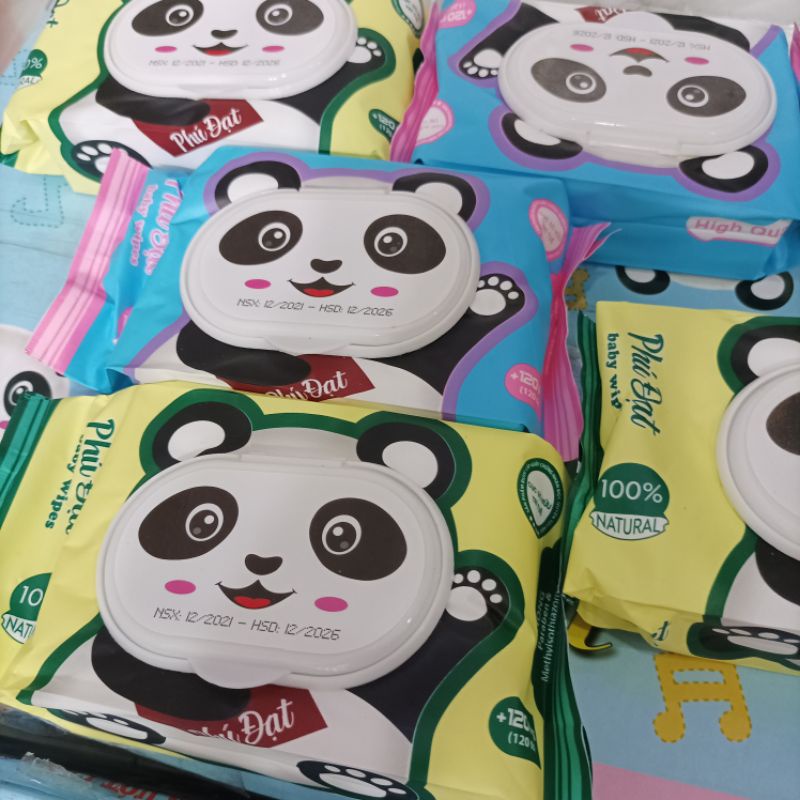 Khăn giấy Ướt Phú Đạt Hình Gấu Gói 120 Tờ Chính Hãng