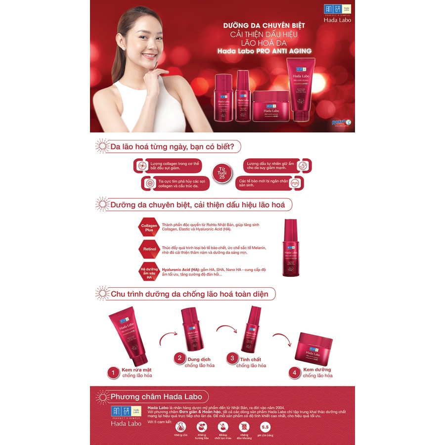 Bộ Sản Phẩm Chống Lão Hóa Hada Labo Pro Anti Aging Α Lifting