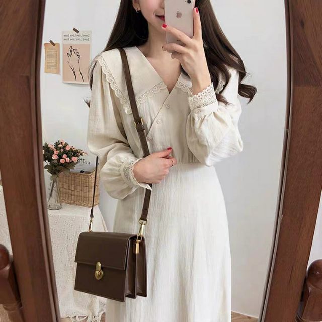 🐽 order taobao 🐽 váy ulzzang vintage 2 màu (có ảnh thật) | BigBuy360 - bigbuy360.vn