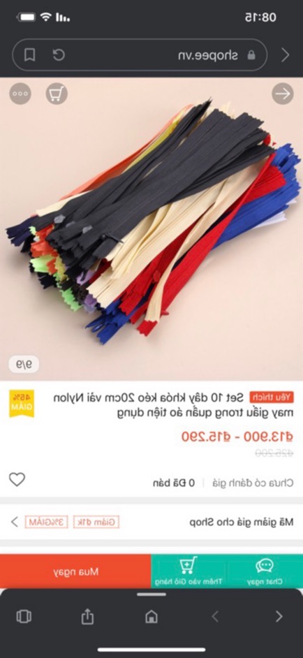 Khoá kéo 60cm ,50cm các màu [NOON Fashion]