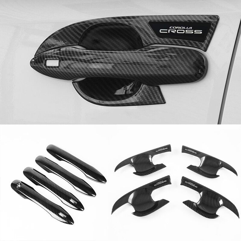 Ốp Bọc Tay Nắm Cửa Xe Hơi TOYOTA COROLLA CROSS Bằng Sợi carbon