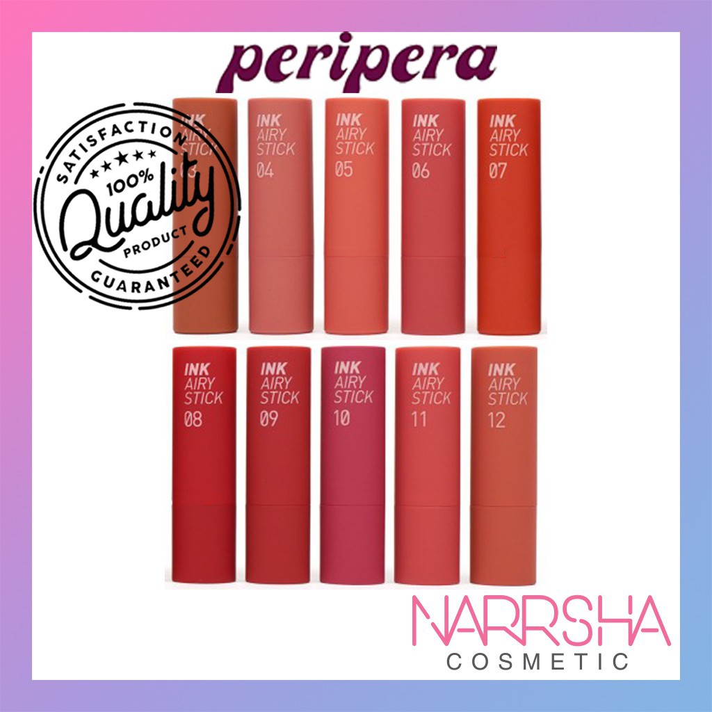 [PERIPERA] INK THE AIRY VELVET STICK - 3.6g (#3~#12)