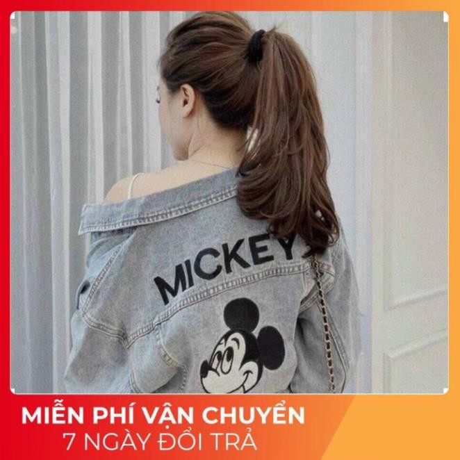 [ 𝐅𝐑𝐄𝐄 𝐒𝐇𝐈𝐏 ] Áo khoác bò mickey áo jean nữ