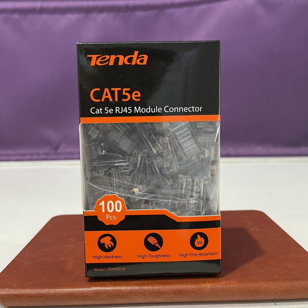 Hạt mạng CAT5E RJ45 TENDA TEH5E010, chính hãng do ADNT nhập khẩu và phân phối độc quyền