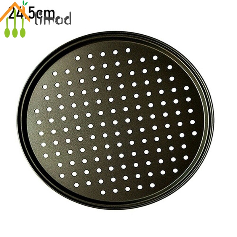 Khay Tròn Có Lỗ Bằng Thép Carbon Chống Dính Chuyên Dụng Cho Nướng Bánh Pizza