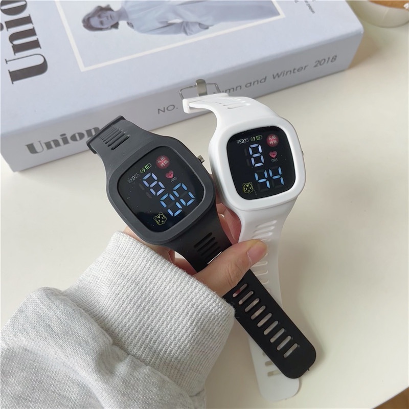 Đồng Hồ Điện Tử Dây Silicone Thể Thao Cho Nữ