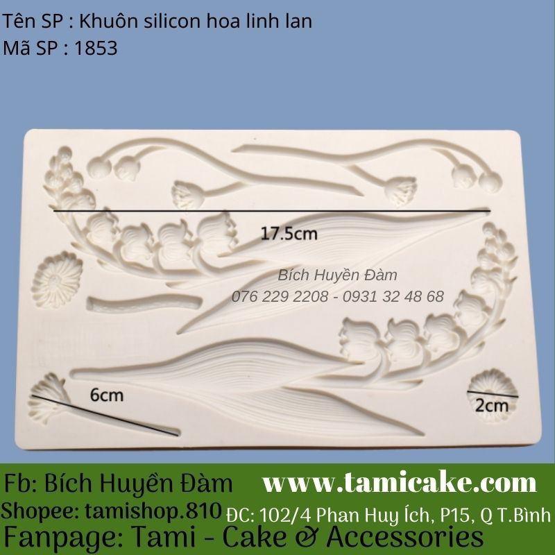 Khuôn silicon hoa linh lan 1853