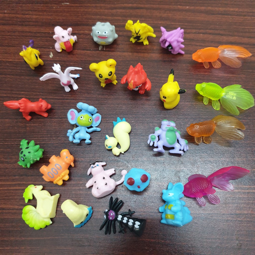 Set 24 pokemon và 4 cá vàng độc đáo - mô hình anime Pokemon Go mega 2-3 cm đa hệ làm đồ chơi cho bé 3 tuổi - New4all