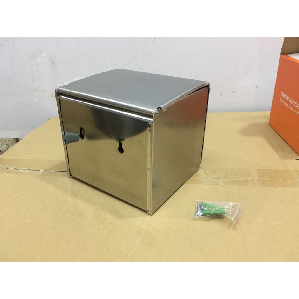 ( Hàng Thailand) Hộp đựng giấy vệ sinh inox 304 gắn tường cao cấp, chống ướt giấy không hoen gỉ