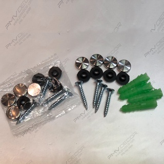 Combo 4 chiếc vít + nắp chụp vít inox 304 size 12mm. vin-pmv213