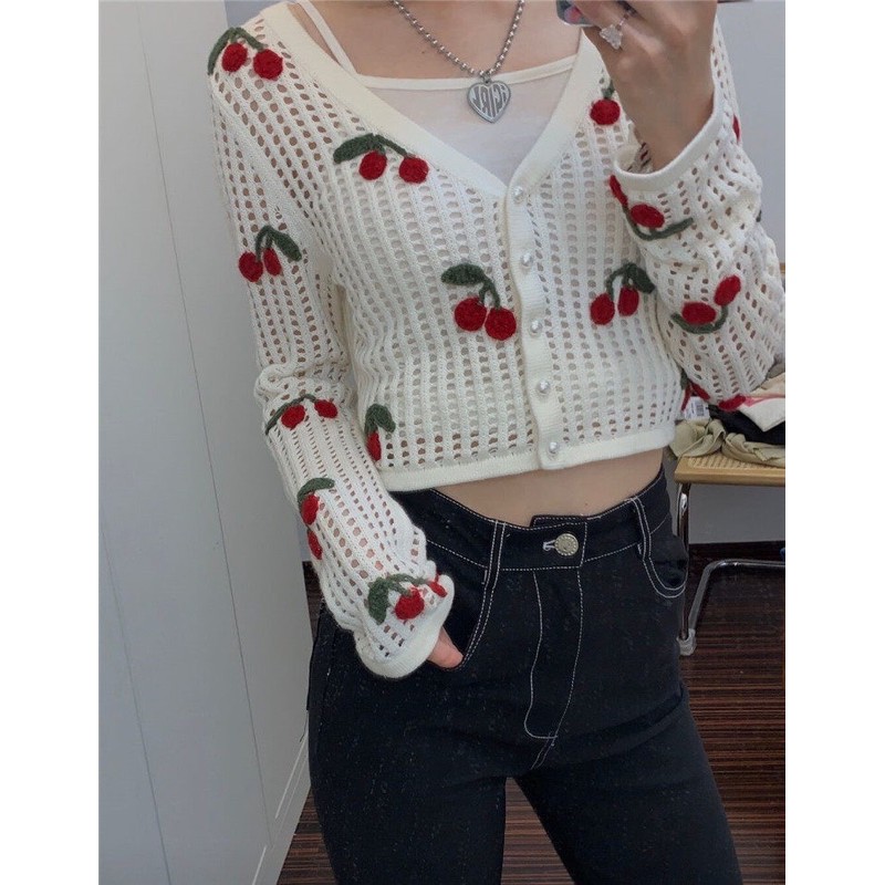 Áo Cardigan Cherry
