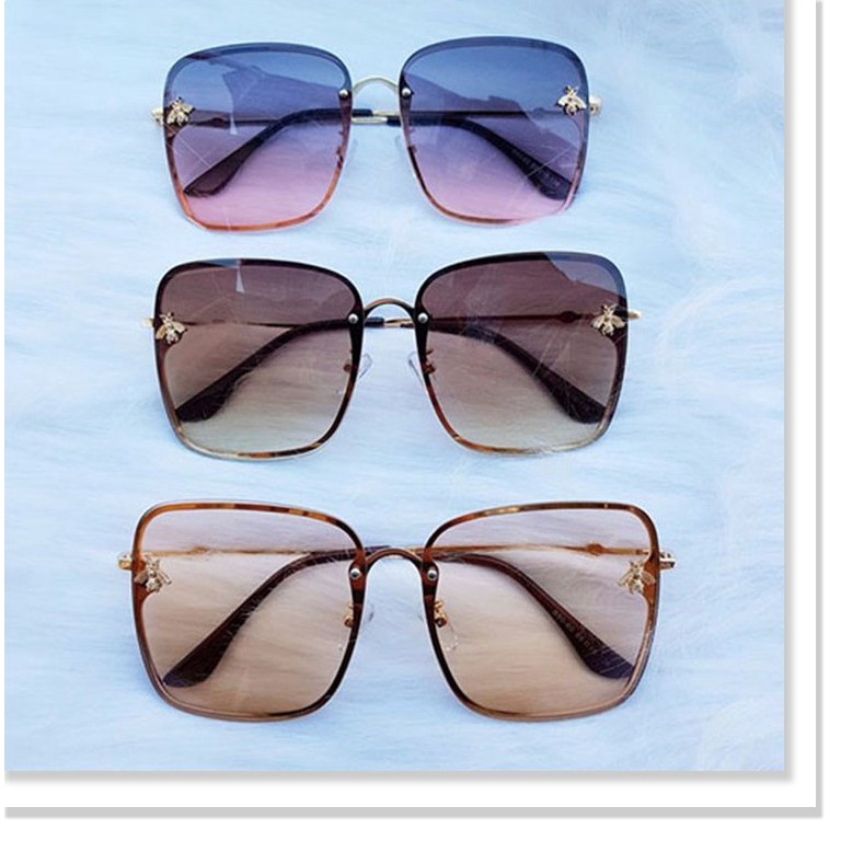 Mắt kính mát nữ gọng vuông hình con ong độc lạ sang trọng | BigBuy360 - bigbuy360.vn