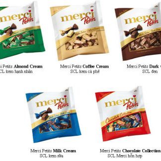 Chocolate Merci Petits Crunch Collection 125gr (5loại)