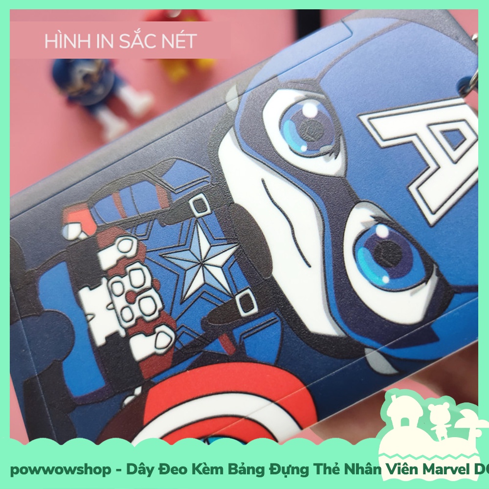 [Sẵn VN - Hỏa Tốc] Dây Đeo Thẻ Bao Thẻ Nhân Viên Nhựa PVC Super Heroes Siêu Anh Hùng Marvel DC
