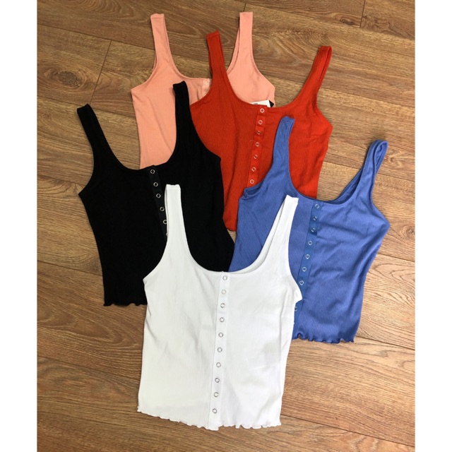 Áo croptop nút bấm xuất xịn