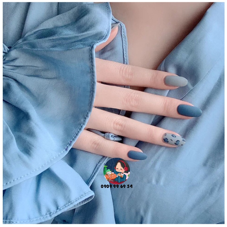 03 - Blue Sea Tay 990 [DA BÁO] Bộ Móng Giả 24 Chiếc Đủ Size - Sẵn Keo Và Dụng Cụ