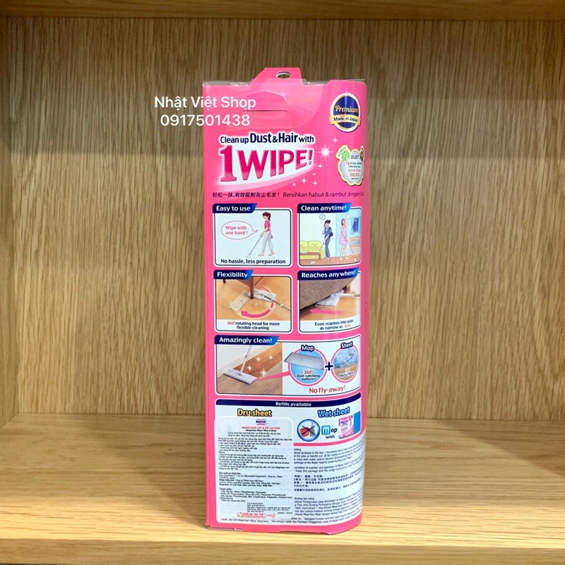 MAGICLEAN - Bộ Lau Sàn Magiclean Wiper Wipe &amp; Mop (Cây &amp; Giẻ Lau Sàn)