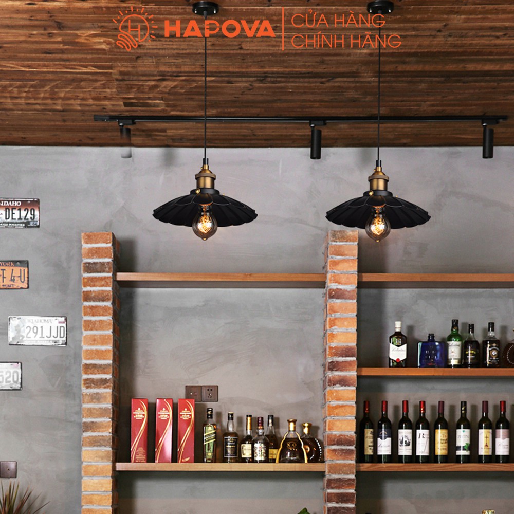 Đèn thả trần trang trí nhà quán cà phê HAPOVA HELGA 5055 + Kèm bóng Edison