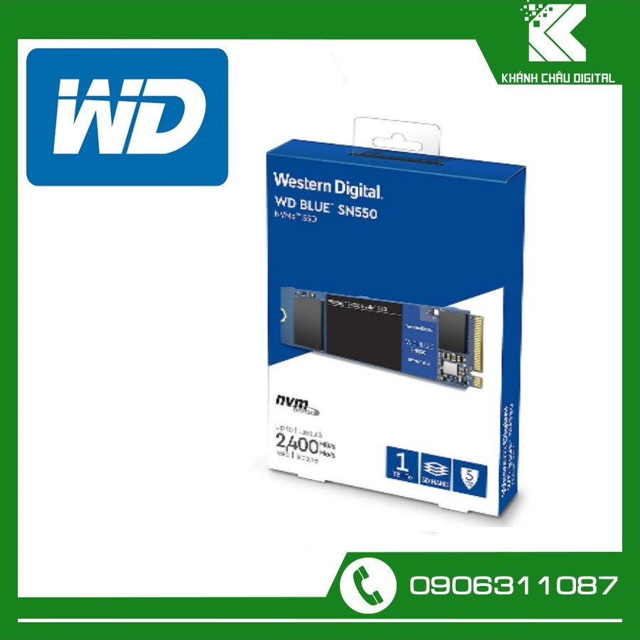 Ổ cứng SSD WD Blue SN550 500GB / 1TB / 2TB M2 2280 PCIe NVMe Gen 3×4 WDS500G2B0C