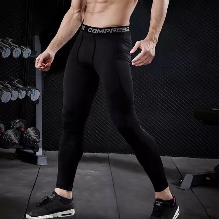 Quần giữ nhiệt combat pro, quần legging tập gym nam dáng dài màu đen - ảnh sản phẩm 4